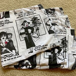 Vintage 90s Utica Emerson Quillin ‘Listen Honey’ Comic Twin Flat Sheet